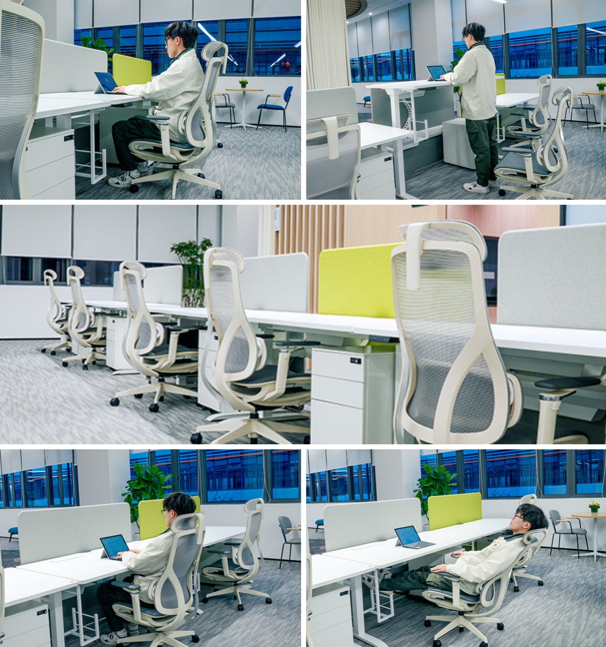 上海劍平研發總部可升降辦公桌椅
